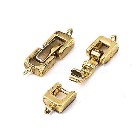 Brass Fold Over Clasps KK-I591-06-A-RS-1