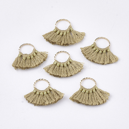 Polycotton(Polyester Cotton) Tassel Pendants Decorations FIND-S302-11R-1