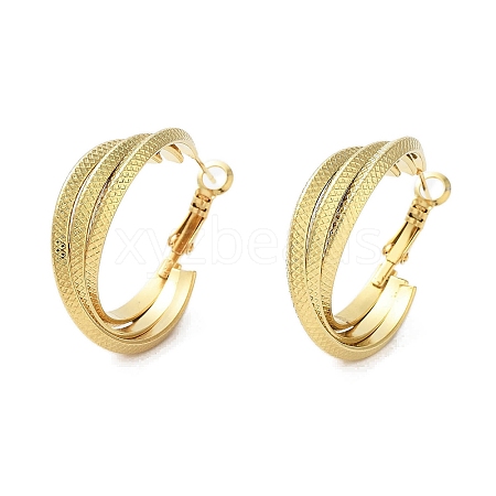 Vacuum Plating 202 Stainless Steel Hoop Earrings EJEW-A041-05G-1