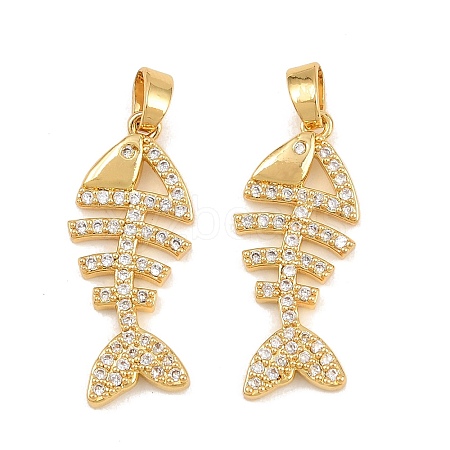 Brass Micro Pave Cubic Zirconia Pendants CU-CBA415D-09G-01-1