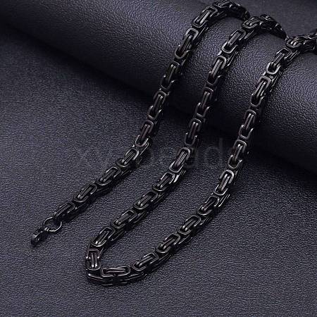 Titanium Steel Byzantine Chain Necklaces FS-WG56795-91-1