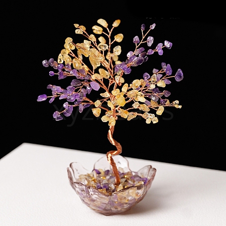 Natural Ametrine Chips Tree of Life Decorations PW-WGCA097-05-1