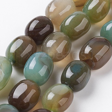 Natural & Dyed Agate Beads Strands G-A175D-A14-1