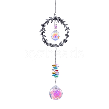 Christmas Wreath Glass Suncatchers PW-WG53303-01-1