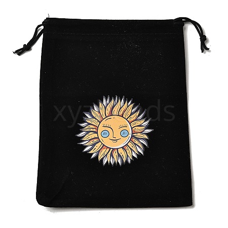 Rectangle Printed Velvet Cloth Packing Pouches ABAG-U006-03C-1