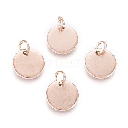Ion Plating(IP) 304 Stainless Steel Charms EJEW-L238-03C-RG-1