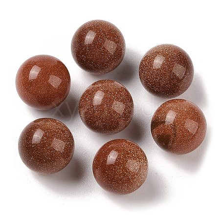 Synthetic Goldstone No Hole Sphere Beads G-K353-04D-25-1