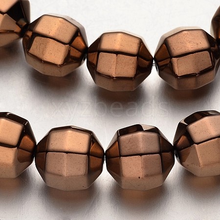 Electroplate Non-magnetic Synthetic Hematite Bead Strands G-F300-30-08-1