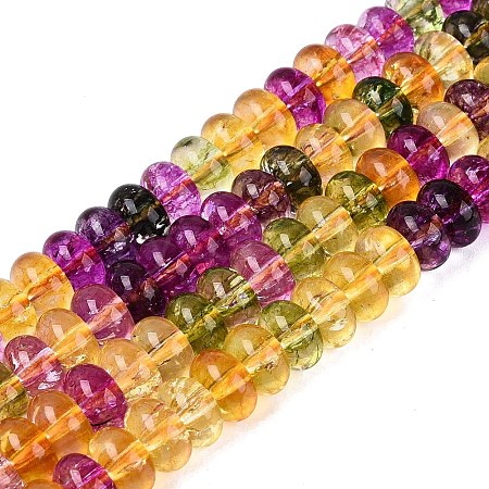 Crackle Transparent Glass Beads Strands GLAA-N074-02A-03-1