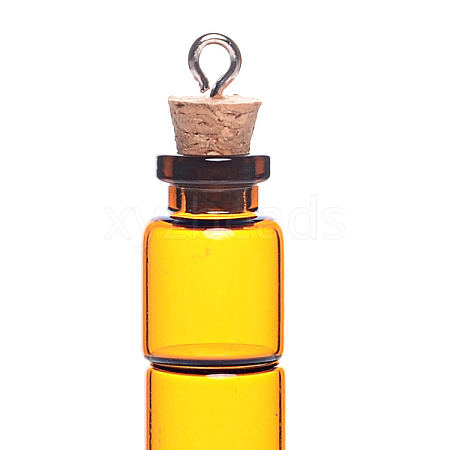 Wooden Cork Wishing Bottle Pendants PW-WG999AC-09-1