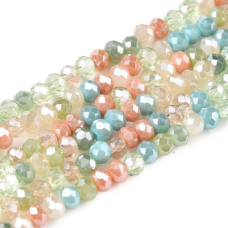 Electroplate Glass Beads Strands X-GLAA-T023-A16-07-1