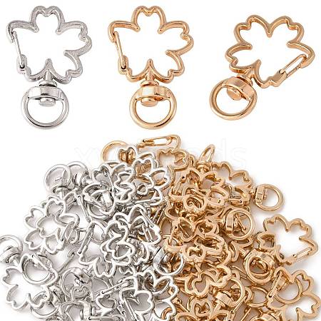 40Pcs 2 Colors Alloy Swivel Snap Hook Clasps FIND-FS0004-73D-1