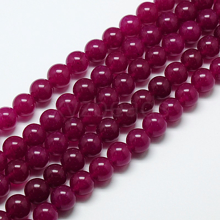 Natural Malaysia Jade Bead Strands G-M101-6mm-08-1