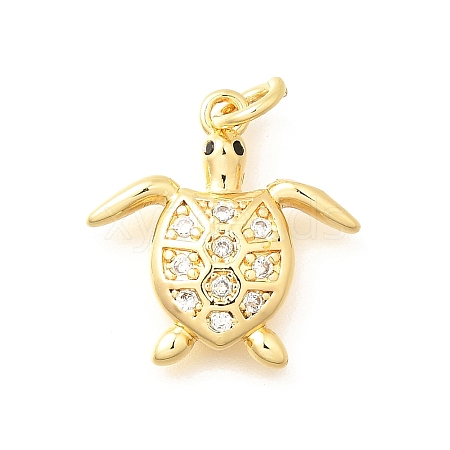 Brass Micro Pave Cubic Zirconia Pendants KK-Q040-02G-G-1