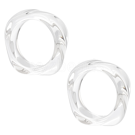 2Pcs Acrylic Bangles for Women BJEW-UN0001-77-1
