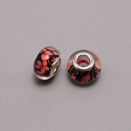 Acrylic European Beads TACR-TAC0006-01C-1