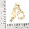 Brass Micro Pave Clear Cubic Zirconia Spring Ring Clasps KK-Z083-10G-01-2