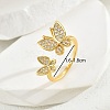 Exquisite Fashionable Zircon Butterfly Ring Pair Gift Banquet Present QK1700-3-1