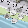 12Pcs 6 Style 304 Stainless Steel Pet Pendants STAS-CJ0001-139-5