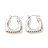 Non-Tarnish 304 Stainless Steel Chunky Rectangle Hoop Earrings for Women EJEW-K242-03P-1