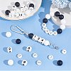 56Pcs Letter & Number Theme Silicone Beads Sets SIL-PH0001-32-5