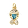 Brass Micro Pave Cubic Zirconia Pendants KK-C137-08G-03-1