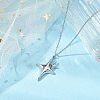 Star Alloy Cable Chain Pendant Necklaces for Women NJEW-JN05039-2