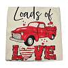 Valentine's Day Burlap Pillow Covers AJEW-M217-01D-2