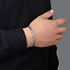 Tarnish Resistant 201 Stainless Steel Curb Chain Bracelets with Lobster Claw Clasps for Men BJEW-P316-01A-P-2