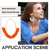 ANATTASOUL 3 Pairs 3 Colors Glass Seed Woven Beads Hoop Earrings EJEW-AN0003-74-3