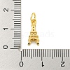Rack Plating Brass Micro Pave Clear Cubic Zirconia Pendants KK-B093-15G-3