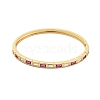 Rack Plating Brass Micro Pave Cubic Zirconia Bangles for Women BJEW-G730-01G-02-2