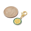 Fruits Alloy Enamel Pendant Decorations HJEW-JM01495-2