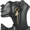 2 Style 304 Stainless Steel & Shell Hoop Earrings EJEW-JE07006-2