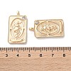 Brass Micro Pave Cubic Zirconia Pendants KK-C079-04G-3