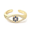Evil Eye Real 18K Plated Cuff Rings for Women Gift ZIRC-C021-03G-2