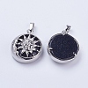 Synthetic Blue Goldstone Pendants G-K234-C09-2