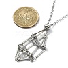 Tarnish Resistant 304 Stainless Steel Macrame Pouch Empty Stone Holder for Pendant Necklaces Making NJEW-TA00100-01-2