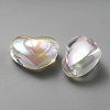 UV Plating Rainbow Iridescent Transparent Acrylic Beads OACR-C007-04B-3