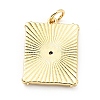 Brass Micro Pave Cubic Zirconia Pendants KK-E036-04G-2