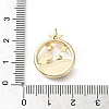 Brass Micro Pave Clear Cubic Zirconia Pendants CU-CBA03AF-04B-G-3