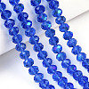 Electroplate Glass Beads Strands X1-EGLA-A034-T6mm-L26-4