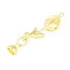 Brass Pave Clear Cubic Zirconia Fold Over Clasps LS-KK-F875-11G-3