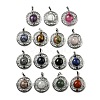 Natural & Synthetic Mixed Gemstone Pendants G-Q158-03-1