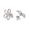 Non-Tarnish 201 Stainless Steel Stud Earring Findings STAS-G266-06P-2