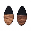 Opaque Resin & Walnut Wood Pendants RESI-N025-032-B01-1