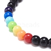 2Pcs 2 Colors Acrylic Round Beaded Stretch Bracelets Set for Women BJEW-JB08555-01-6