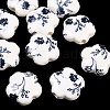 Floral Printed Porcelain Beads PORC-Q166-1-1