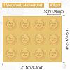 34 Sheets Self Adhesive Gold Foil Embossed Stickers DIY-WH0509-073-2