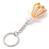 Glass Seed Bead with Acrylic Angel Keychain KEYC-MZ00026-02-4